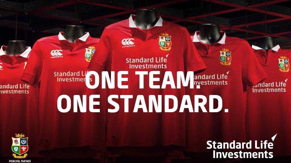 Standard Life has taken over as British and Irish Lions shirt sponsor