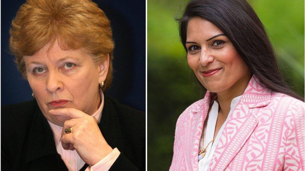 Baroness Nuala O'Loan and Priti Patel