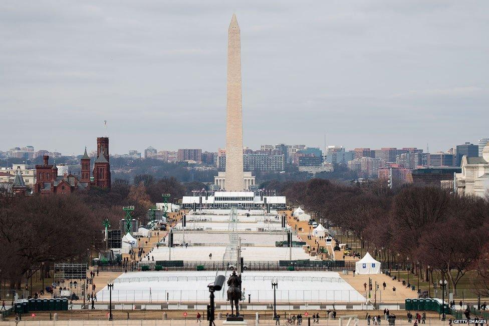 The National Mall viewed from the West Front of the US Capitol