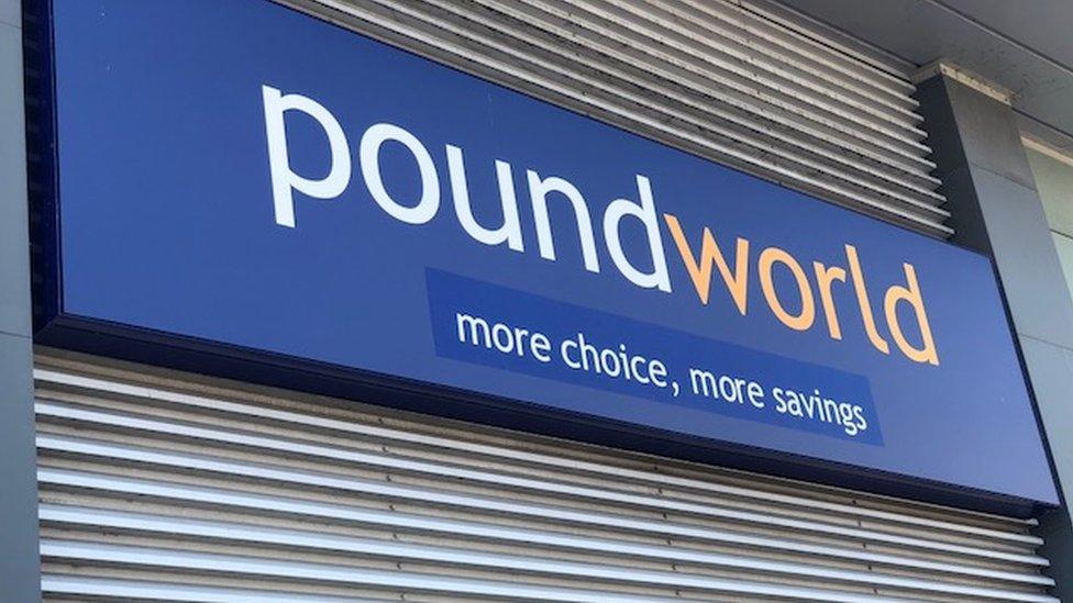 The Poundworld sign