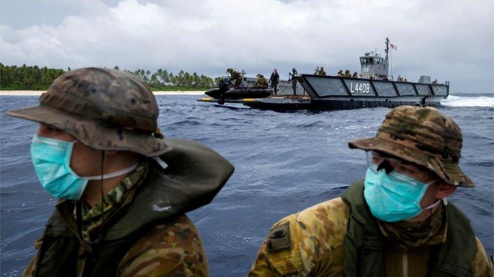 Australian military deploy to help three Micronesian sailors stranded on a small island in the western Pacific, 4 August 2020