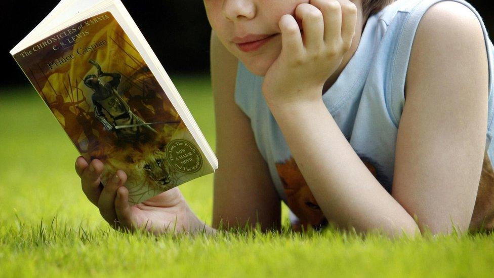 Boy reading