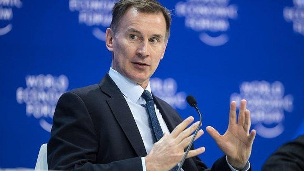 Chancellor, Jeremy Hunt at Davos