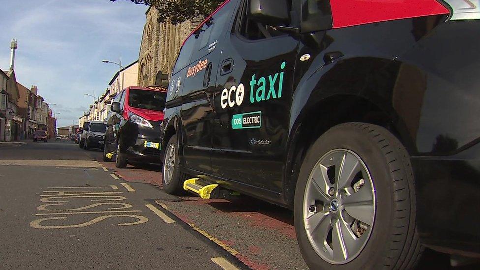 an electric taxi