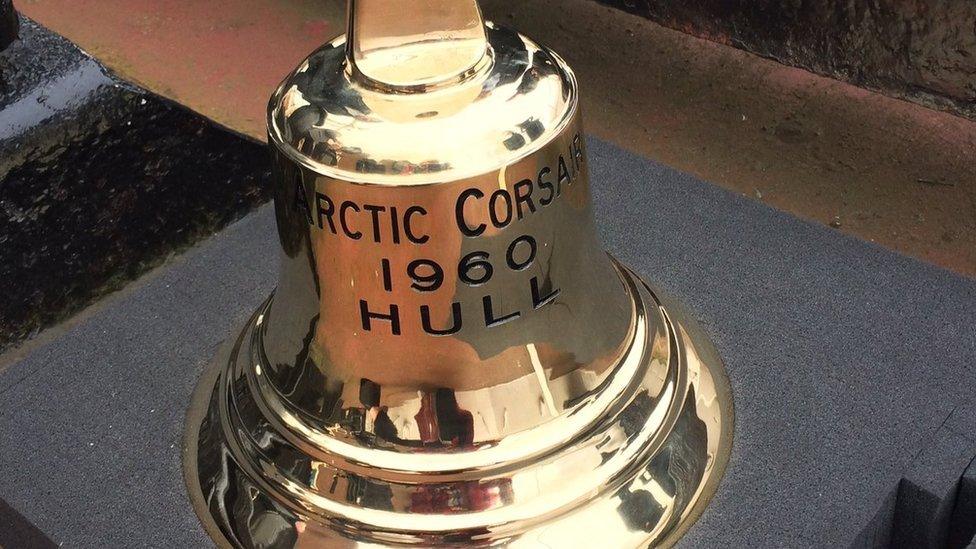 Bell belonging to Arctic Corsair trawler