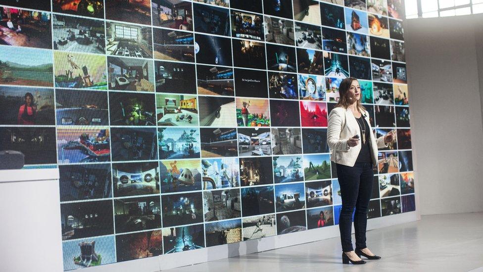 Adrienne Mccallister, Director of VR/AR Business Development at Google Inc., speaks during an event to introduce the Google Pixel phone and other Google products on October 4, 2016 in San Francisco, California.