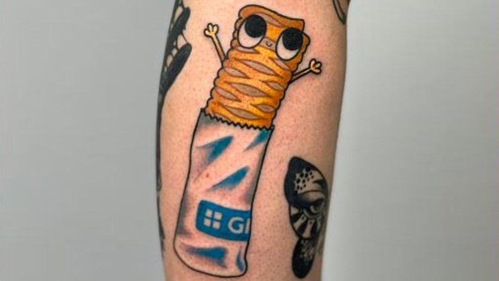 Tattoo of vegan sausage roll