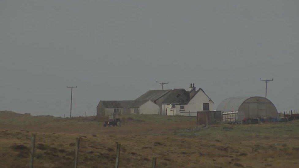 Scene of Wednesday afternoon's fire on South Uist