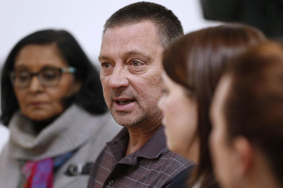 From left, Rita Chahal, Executive Director of Manitoba Interfaith Immigration Council, Greg Janzen, Reeve of Emerson-Franklin, Tara Seel, RCMP and Jeryn Peters, CBSA Chief of Operations