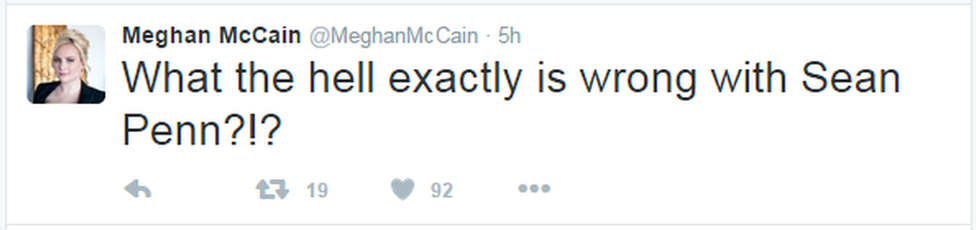 A tweet reads: "What the hell exactly is wrong with Sean Penn?!?"