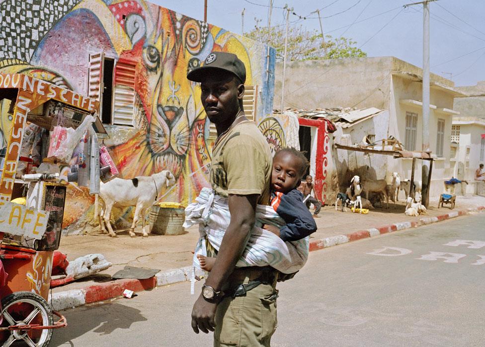 Badou and Mouhammed in Medina in Dakar, Senegal