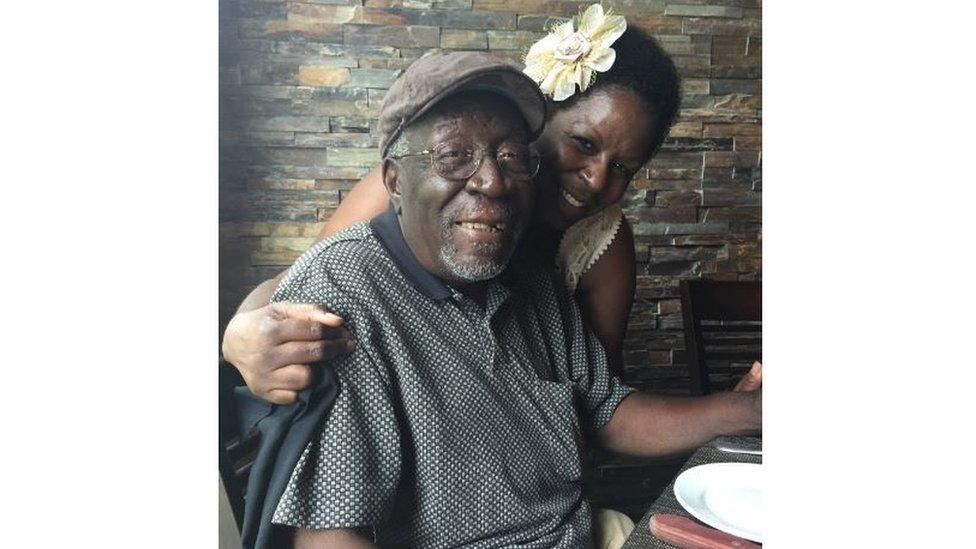 Robert Godwin pictured with his daughter Debbie Godwin on Father's day