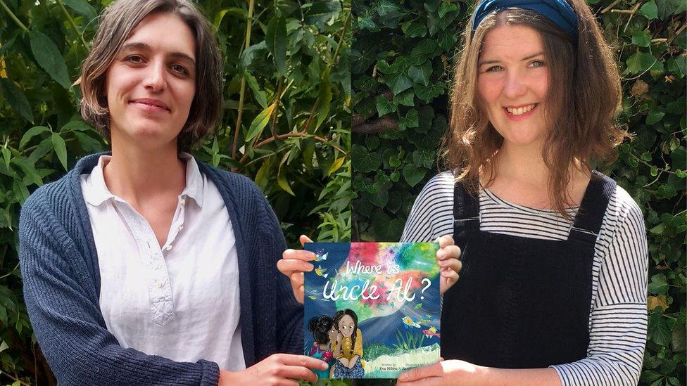 Eva Hibbs and Sarah Harrison with their book