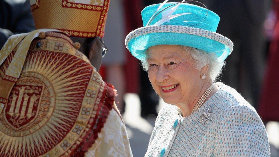 Queen Elizabeth II with John Sentamu