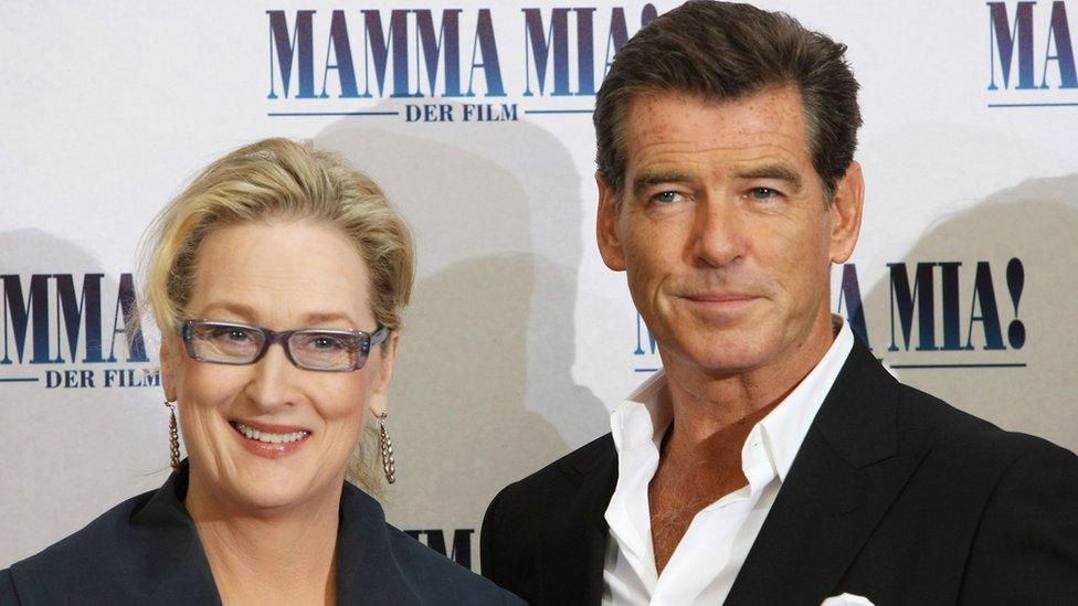 Meryl Streep and Pierce Brosnan