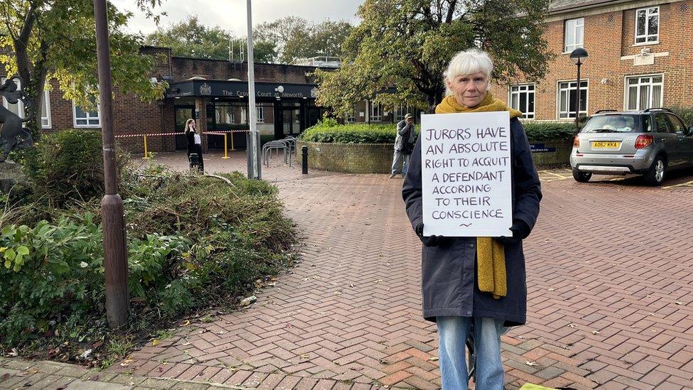 A supporter of Gail Bradbrook