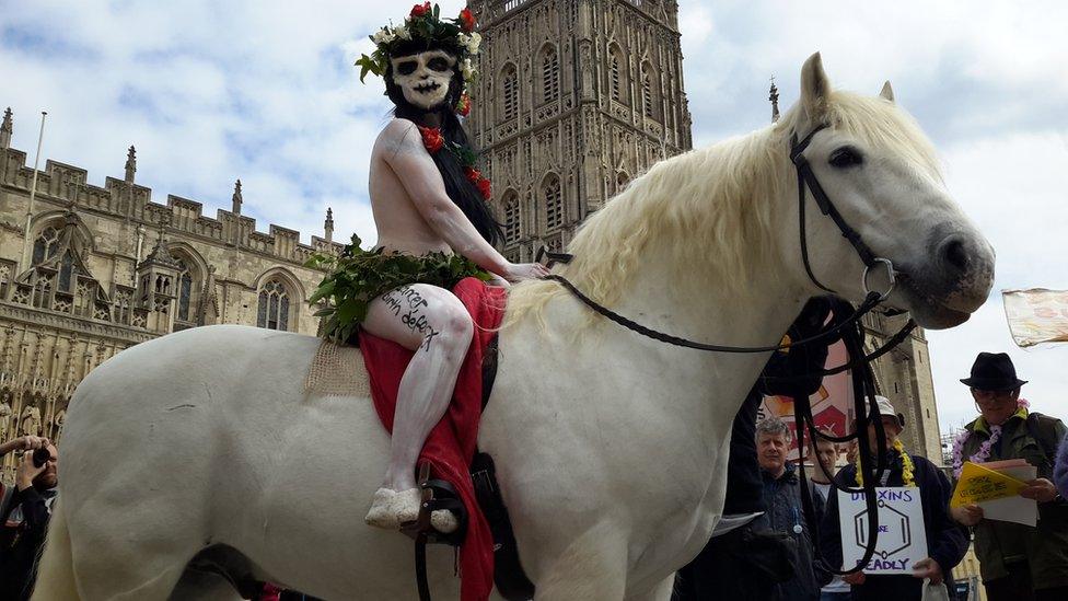 Lady Godiva on horse