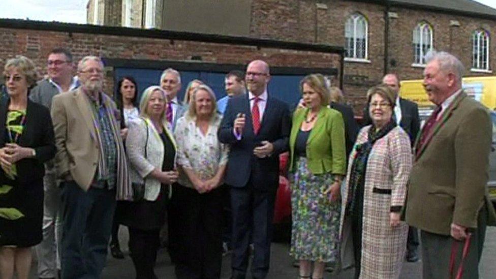 Paul Nuttall with UKIP councillors and supporters