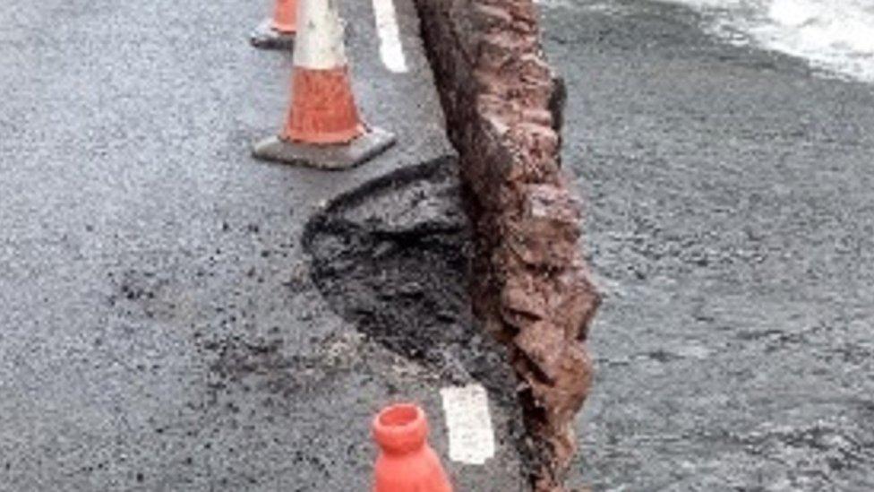 Damage to Bickleigh Bridge