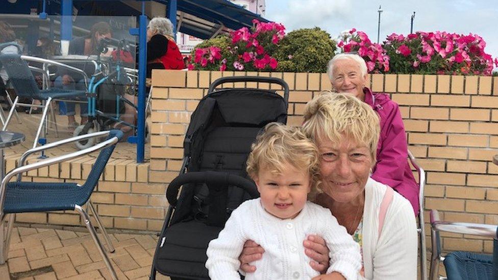 Deryn Kemp from Barry with her mother and granddaughter