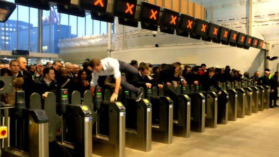 People jumped over barriers due to overcrowding at London Bridge