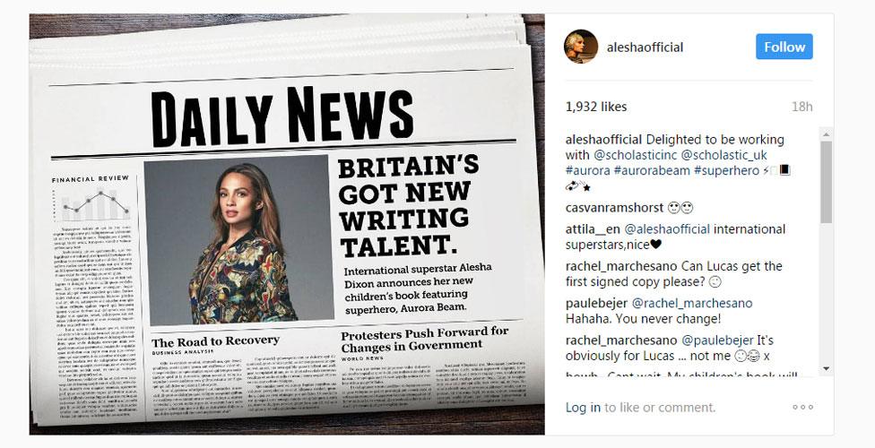 Alesha Dixon Instagram post