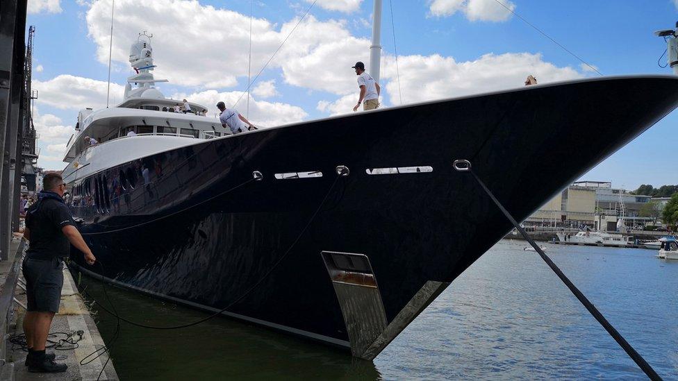 Archimedes superyacht in Bristol