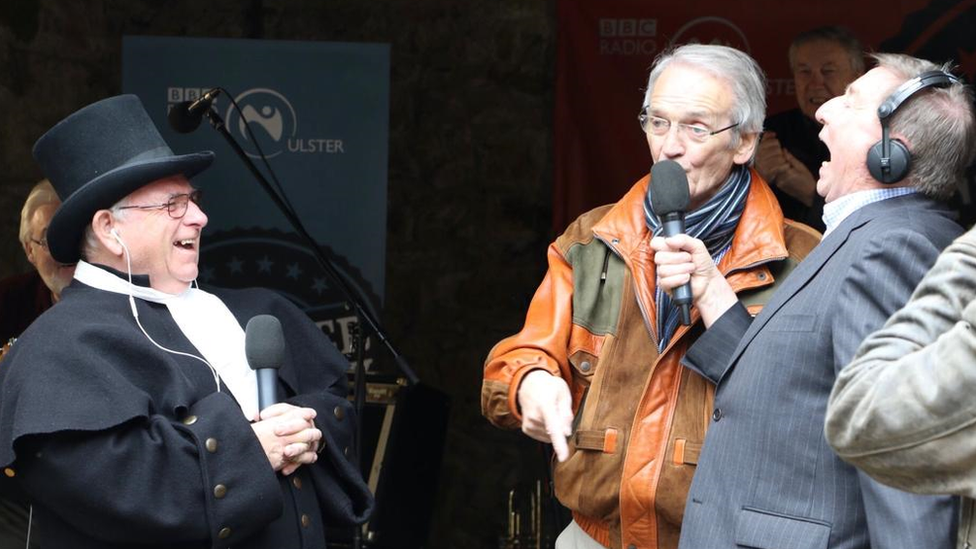 Hugo Duncan, Brian Coll and Fr Brian D'arcy