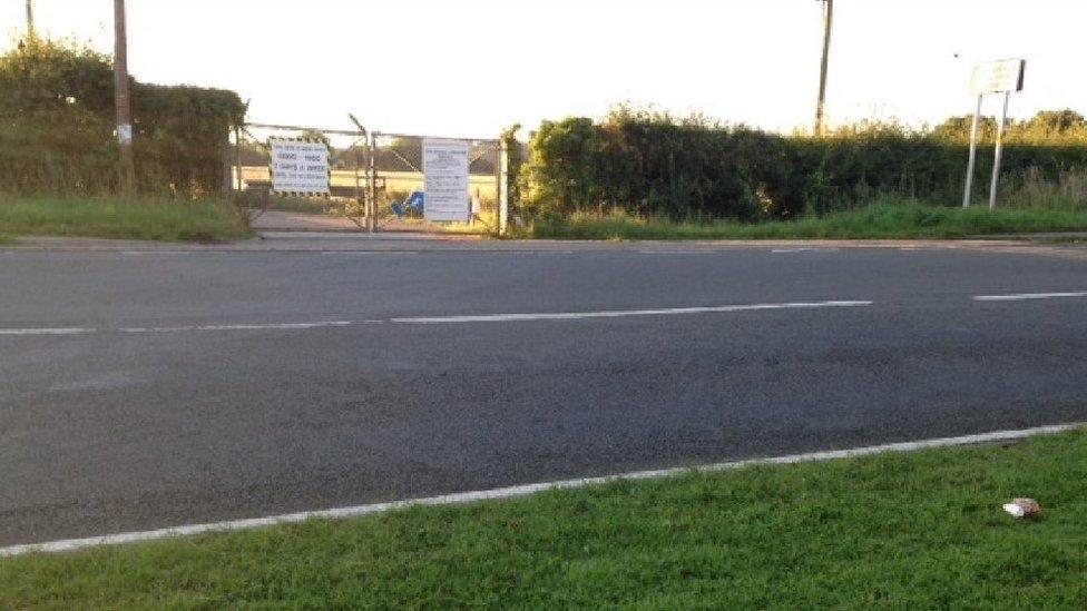 Site entrance of the new Garendon Estate which will house 3,200 homes between Loughborough and Shepshed