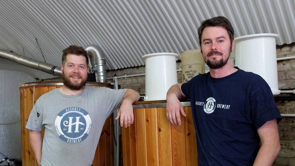 Peter Hills (left) and Jon Swain of Hackney Brewery