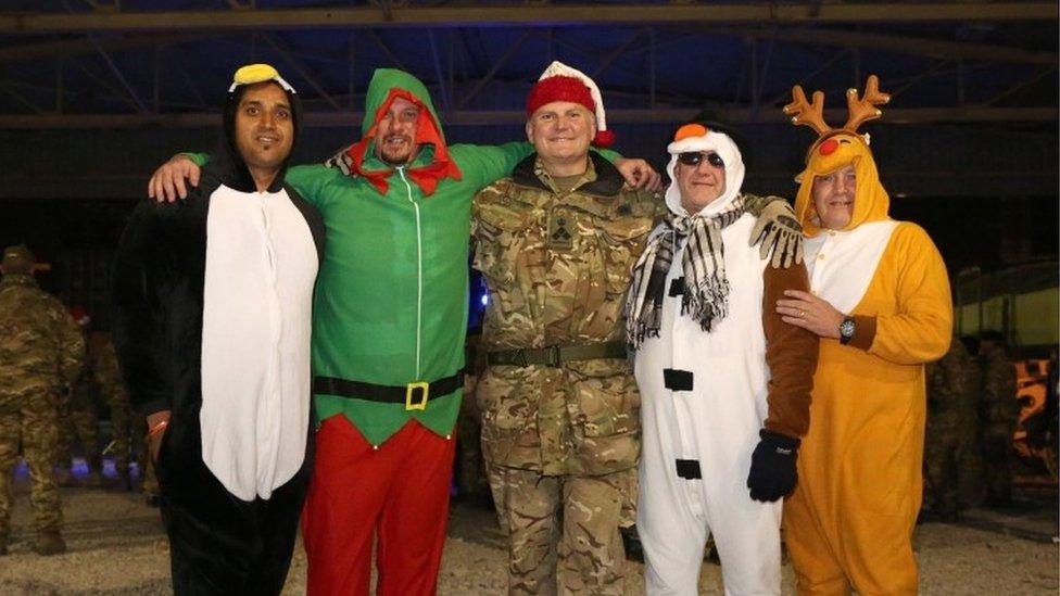 Troops in Afghanistan at Christmas