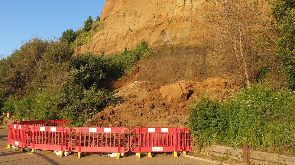 Landslip at Small Hope Beach, Shanklin