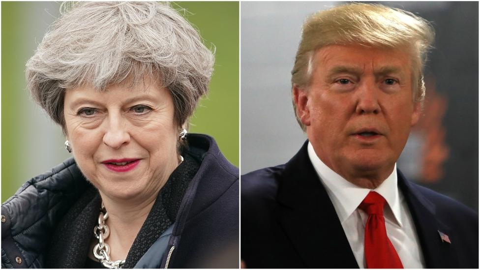 Prime Minister Theresa May and President Donald Trump