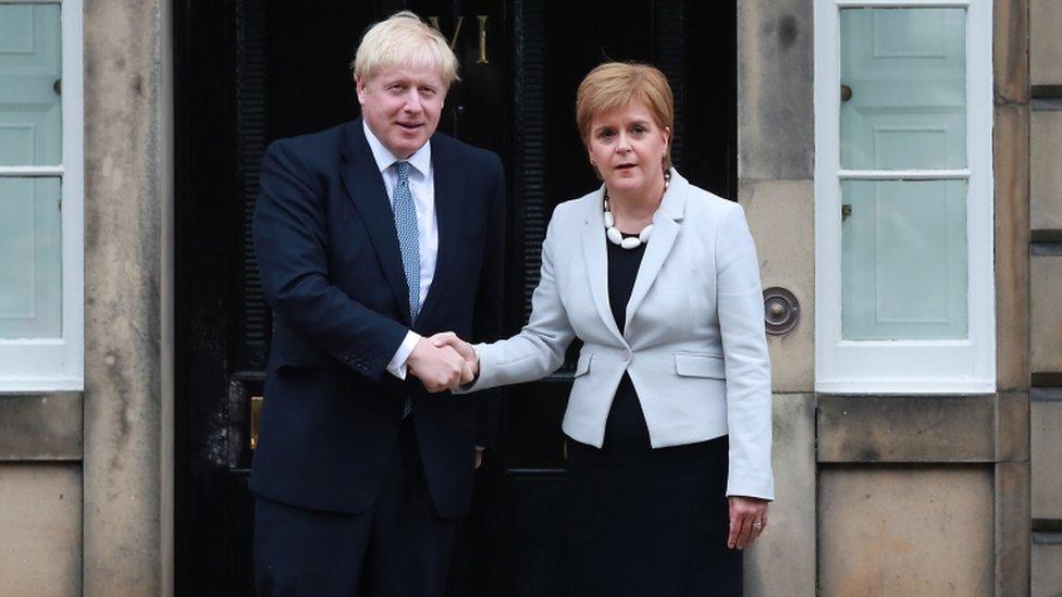 Boris Johnson and Nicola Sturgeon