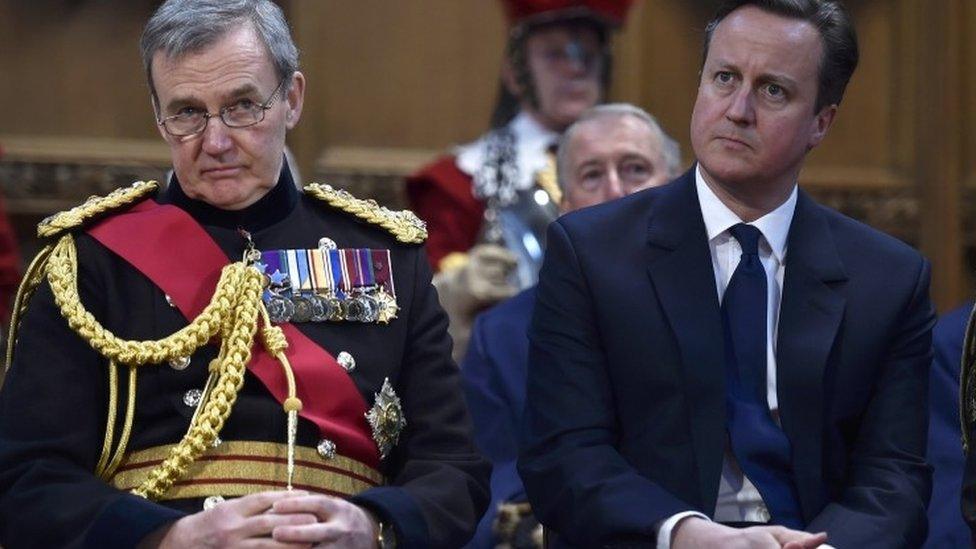 General Nicholas Houghton and David Cameron