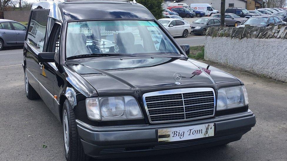 Hearse with personalised number plate