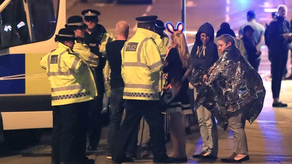 Aftermath of Manchester Arena explosion