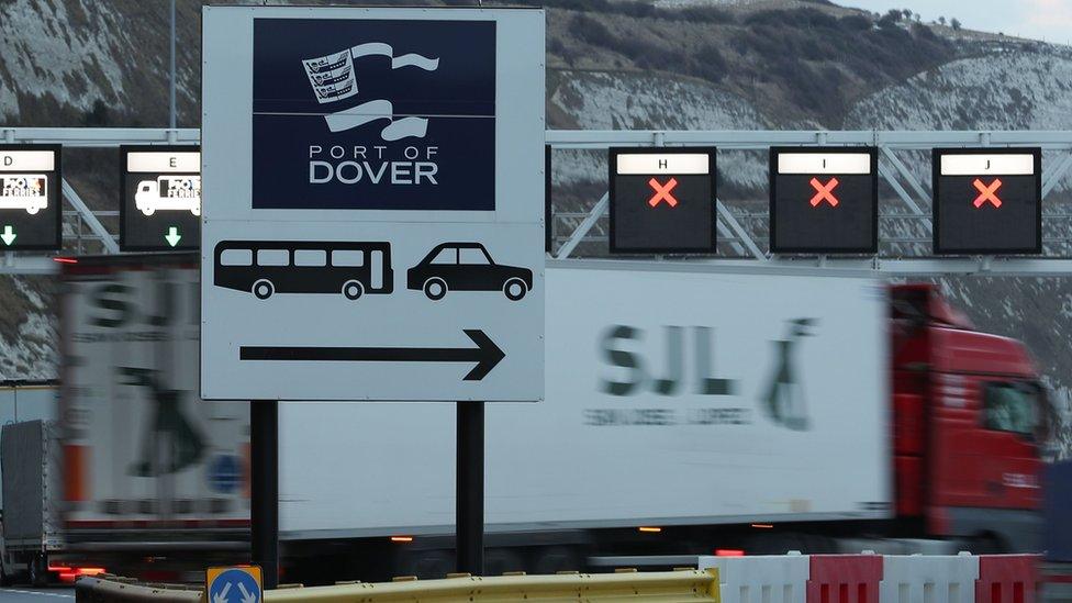 Lorry at the Port of Dover