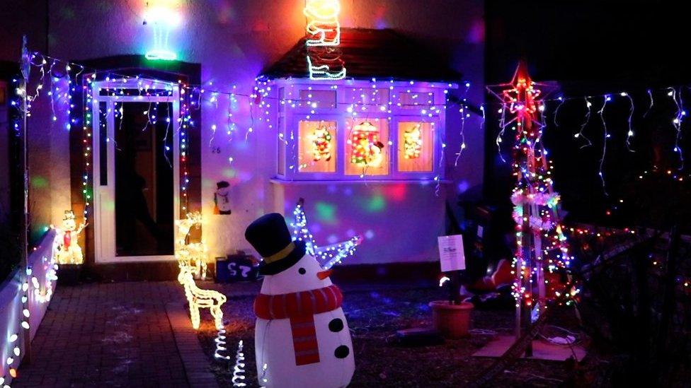 Christmas lights display