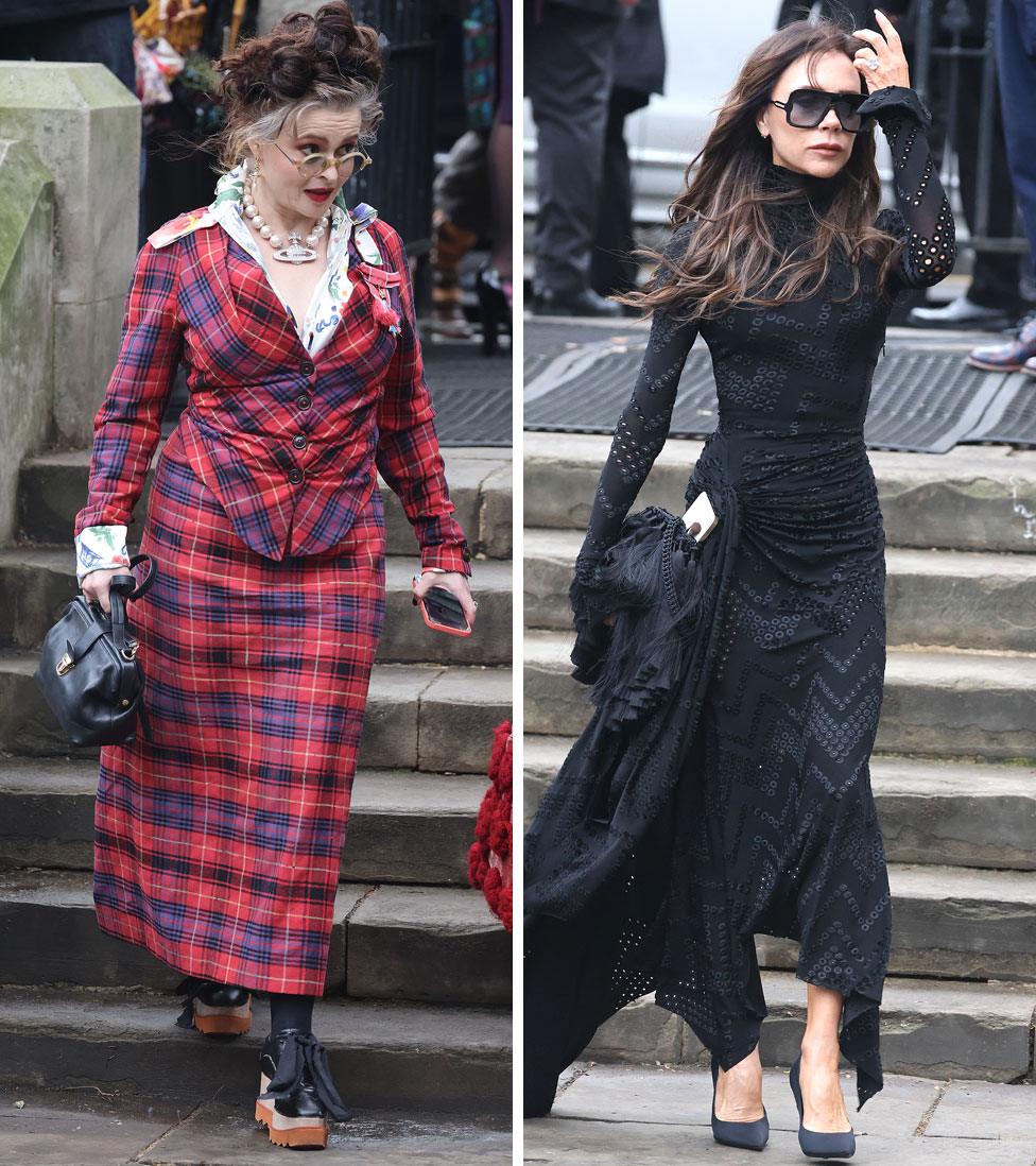 Vivienne Westwood Kate Moss and Victoria Beckham attend memorial service BBC News