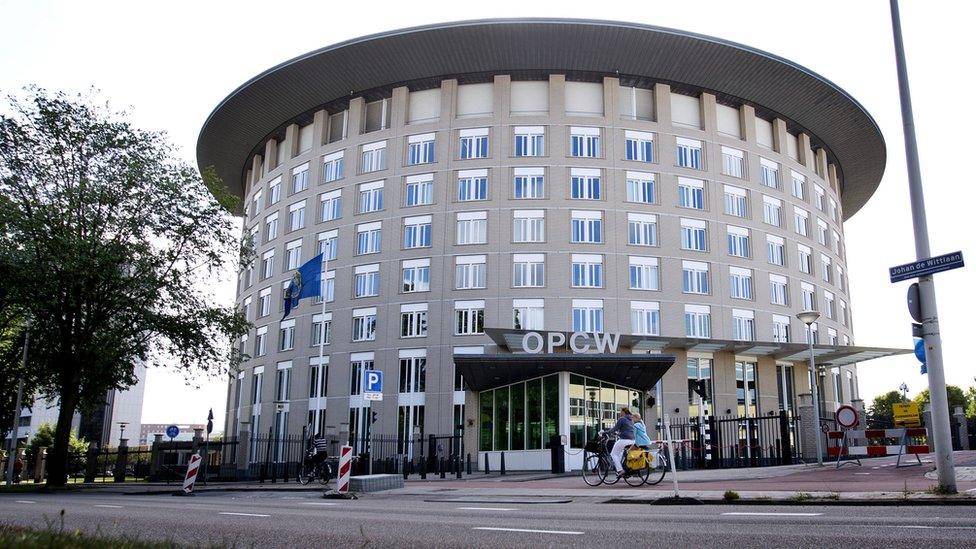 Headquarters of the Organisation for the Prohibition of Chemical Weapons (OPCW) in The Hague (31 August 2013)