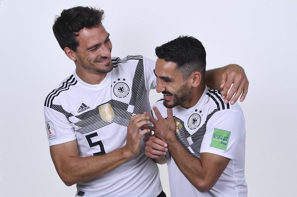 Mats Hummels and Ilkay Guendogan of Germany