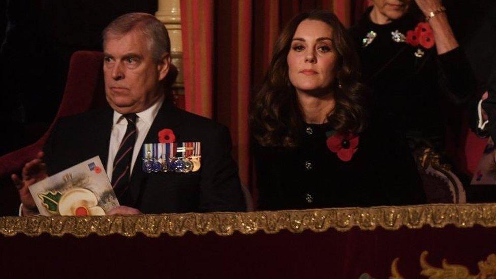 The Duke of York and the Duchess of Cambridge at the Royal Festival of Remembrance