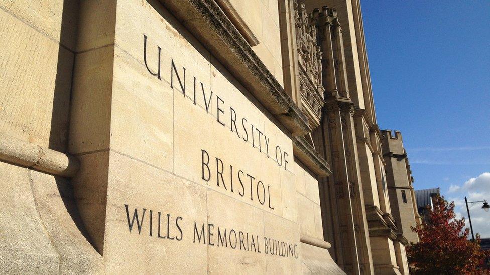 Bristol University Wills building signage