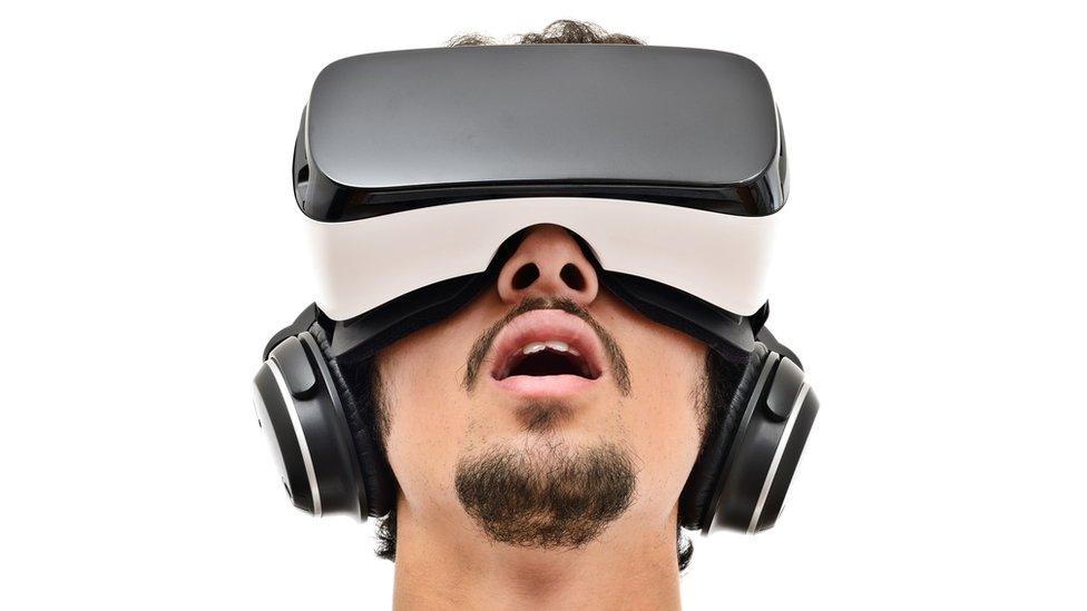 Man wearing VR headset