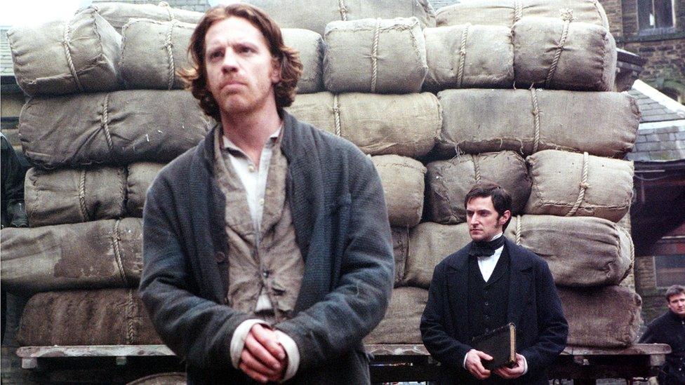 William Houston as John Boucher and Richard Armitage as John Thorton in the adaptation of Elizabeth Gaskell's novel North and South