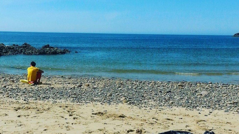 Anna Evans snapped this lifeguard at Rotherslade Bay on Gower