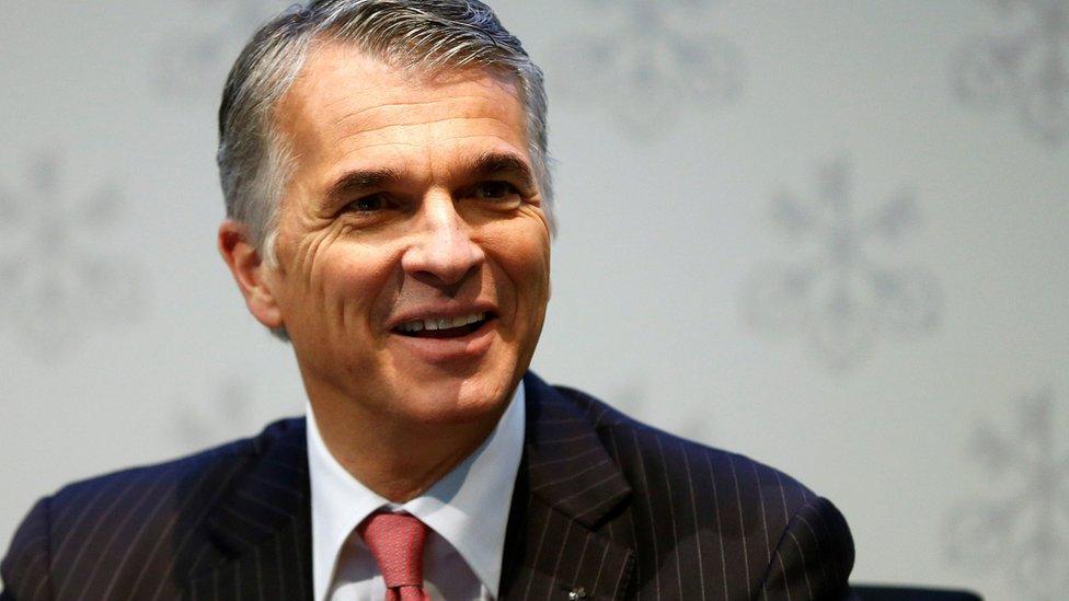 CEO Sergio Ermotti of Swiss bank UBS smiles before an annual news conference in Zurich, Switzerland, 2 February 2016