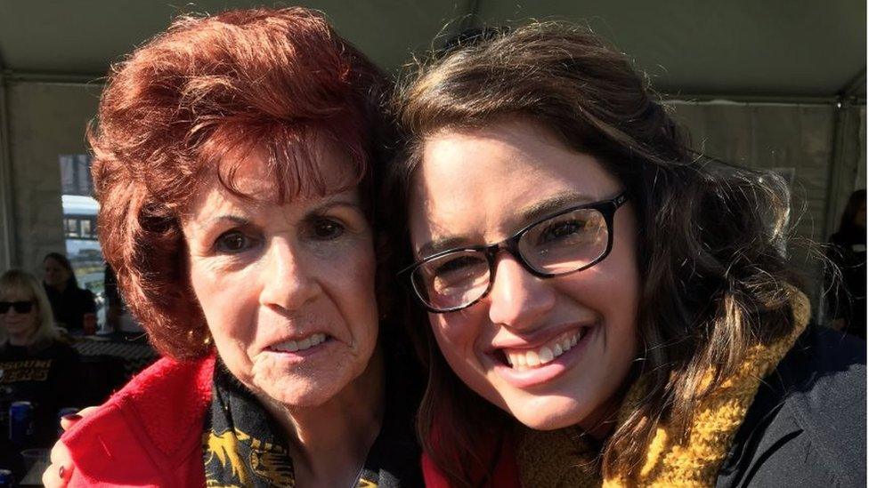 Ashley (right) with her grandmother