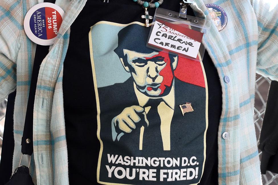 Trump supporter's shirt